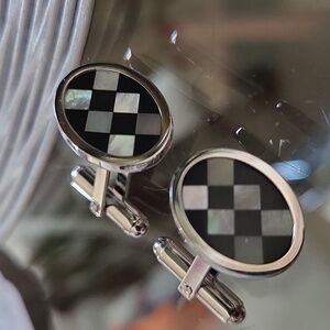 Onyx Men's cufflinks made of pearls